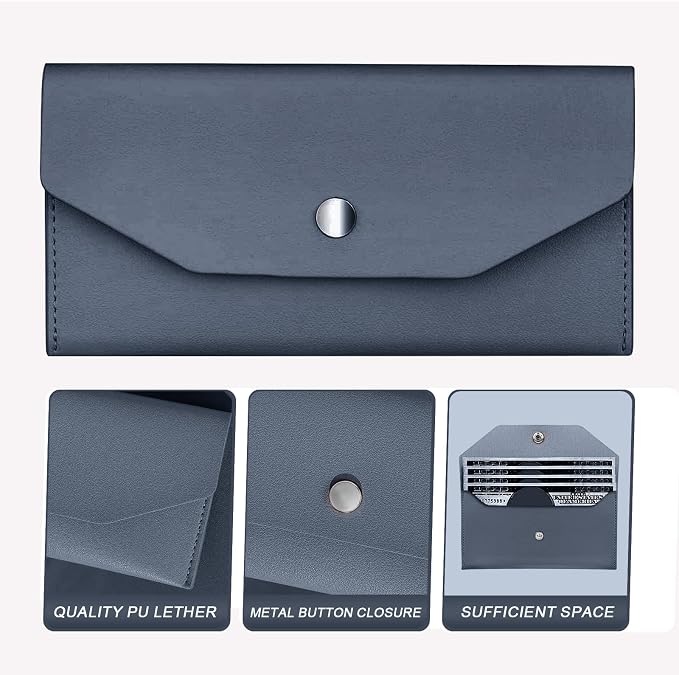 Pu Leather Cash Envelope Wallet - Image 3