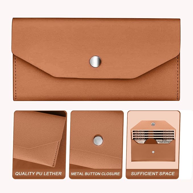 Pu Leather Cash Envelope Wallet - Image 3