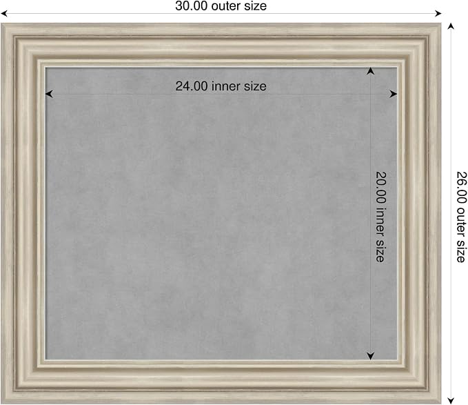 Amanti Art Silver Framed Magnetic Board 26x30 Medium Vision Board - Image 2