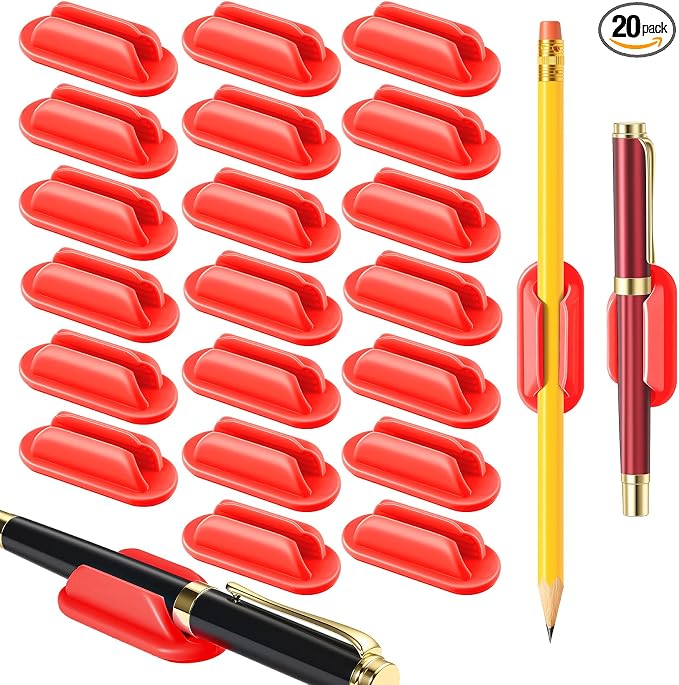 VZZNN 20 PCS Adhesive Pencil Holders, Silicone Marker Organizer by VZZNN