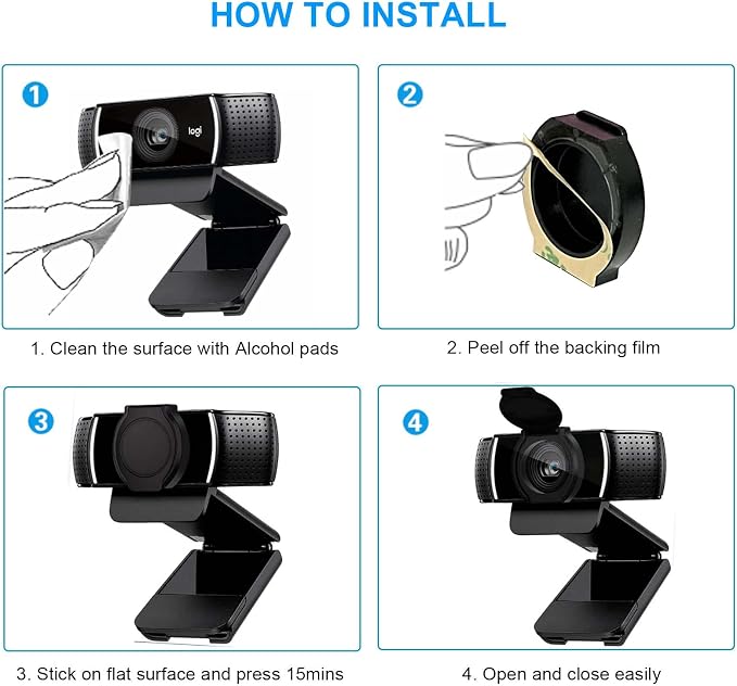 2 Pack Universal Webcam Cover, Desktop Computer External Webcam Lens Covers - Image 5