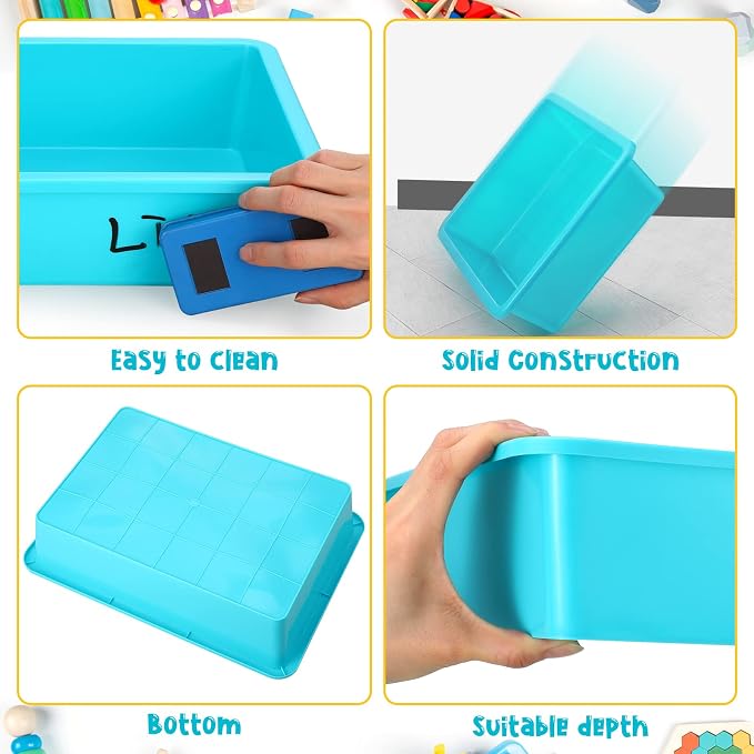 Kigley 6 Pcs Flat Storage Organizer Tray Bin Letter Size Paper Tray - Image 2