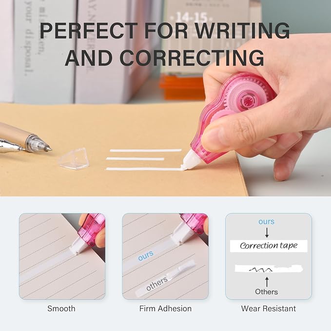 8-Pack Correction Tape, Dry Instant Tear-Resistant and Silent, School Office - Image 4