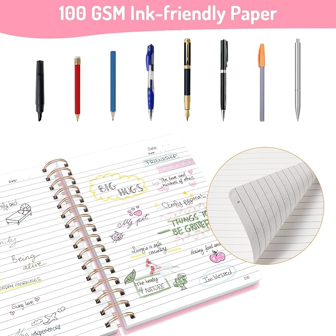 Forvencer Lined Spiral Journal Notebook - Image 4