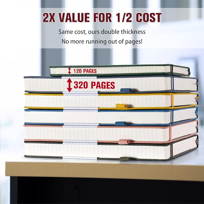 5 Pack College Ruled Notebook, 312 Numbered Pages Thick Notebooks Bulk - Image 2