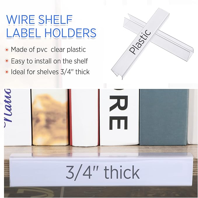 Teling 15 Pieces Shelf Label Holder - Image 5