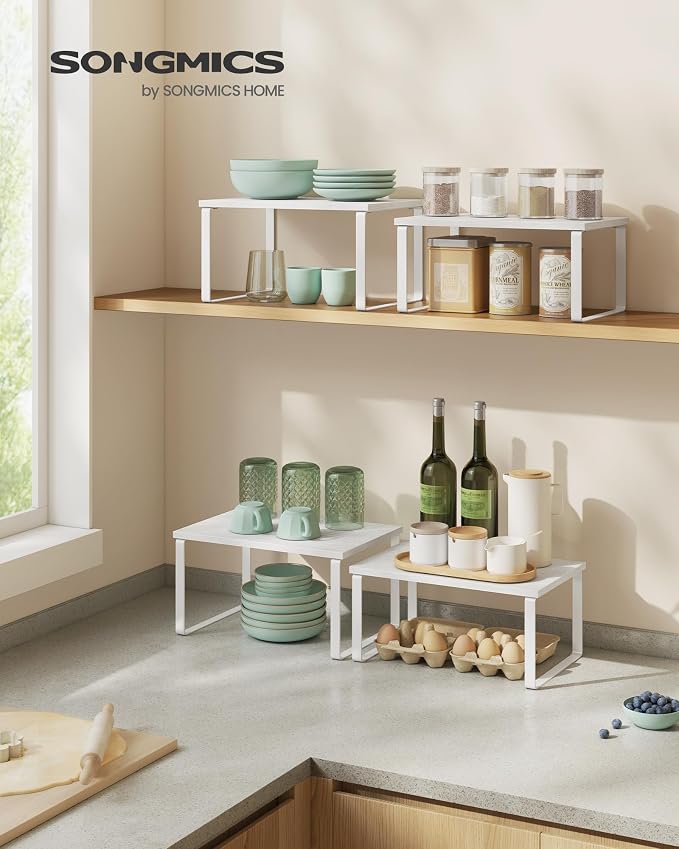 SONGMICS Cabinet Organizer Shelf, Kitchen Storage, Spice Rack, Expandable - Image 3