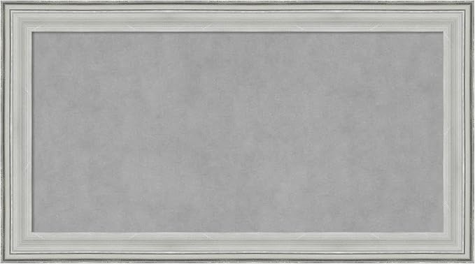 Amanti Art Silver Framed Magnetic Board 15x27 Small Vision Board by AmantiArt