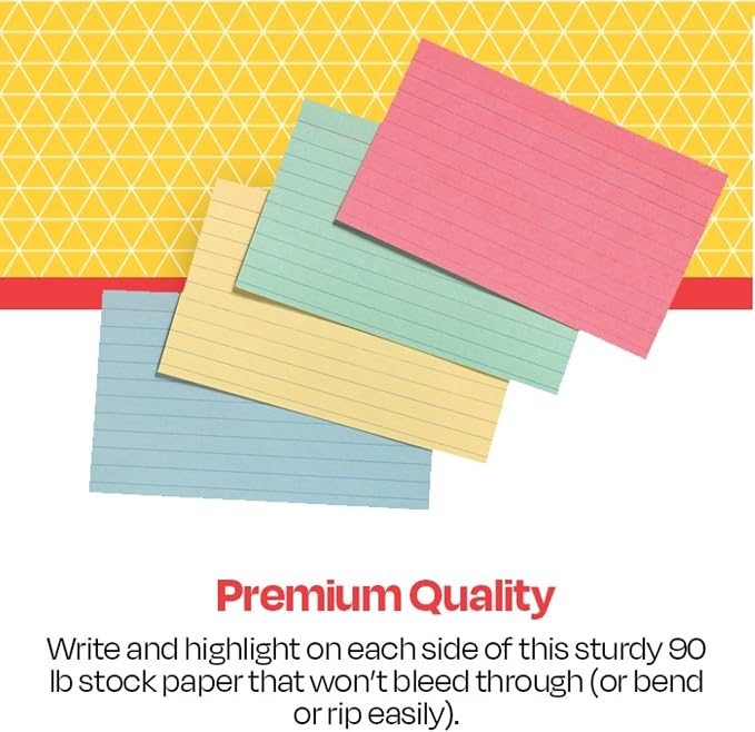 School Smart Ruled Index Cards, 3 x 5 Inches - Image 3