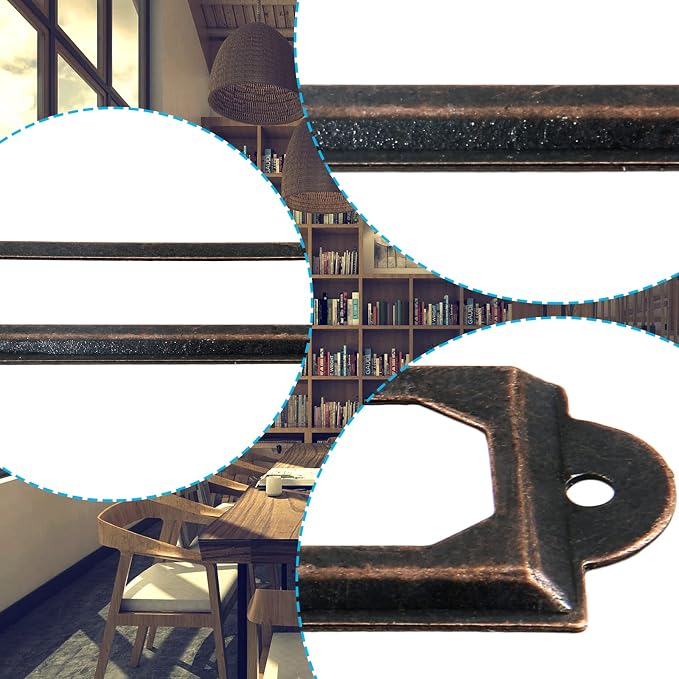 60pcs Metal Label Holder, Retro Red Bronze Metal Library Tags, File Drawer - Image 4