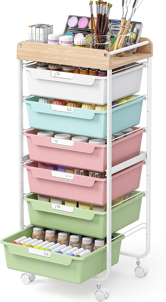 Rolling Storage Utility Cart by SYKIARIOL