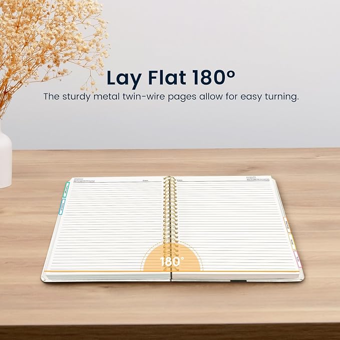Large Spiral Notebook for Work, 8.5" x 11" Journal for Women, Cute 5 Subject - Image 5