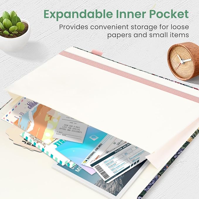 Pretty Lined Journal for Women, Aesthetic Cute Hardcover Leather Journal for - Image 5