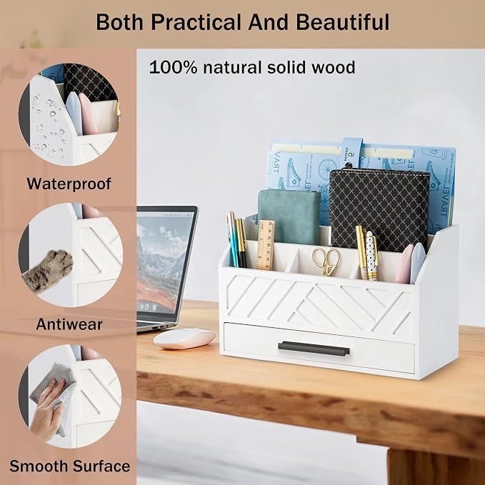 dreampossible Wood Desk Organizer and Accessories - Image 3