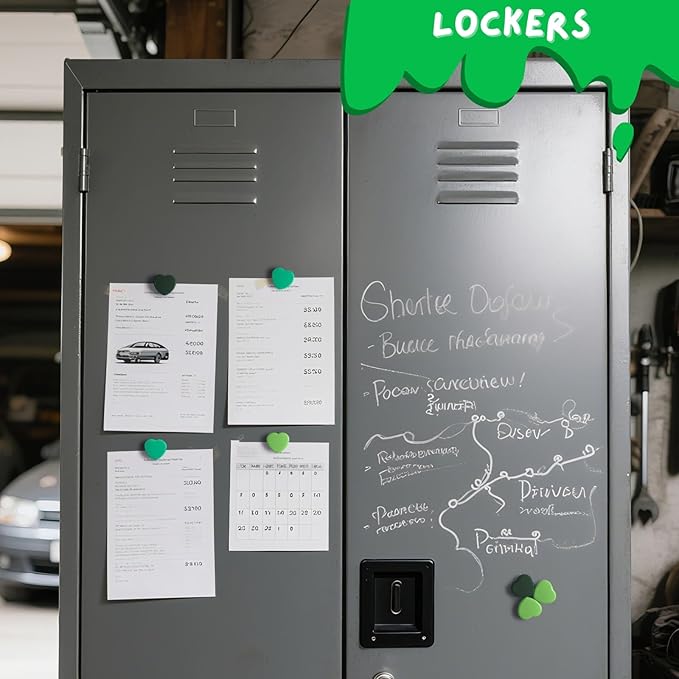 30PCS Heavy Duty Fridge Magnets - Small Cute Refrigerator Magnets for Whiteboard, Lockers & Kitchen, Cute Strong Magnets - Mini Decorative Magnet for Home, School, Office, Crafts,Locker (Green)-DeskLoop Office