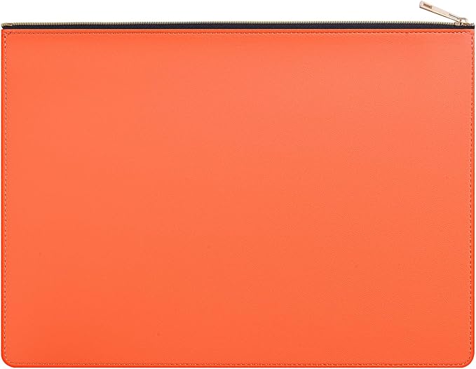 PU Leather A4 File Folder Zipper Document Holder Envelope Folder Case by enyuwlcm