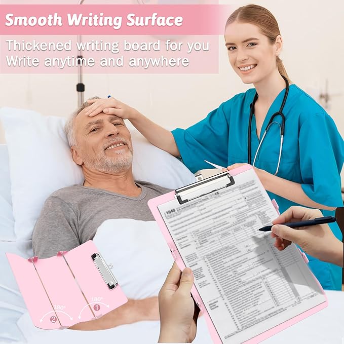 Trustnice Nursing Clipboard Foldable DIY Edition Medical Cheat Sheets Aluminum - Image 4