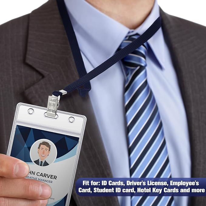 Marspark 100 Pcs ID Badge Holder - Image 3