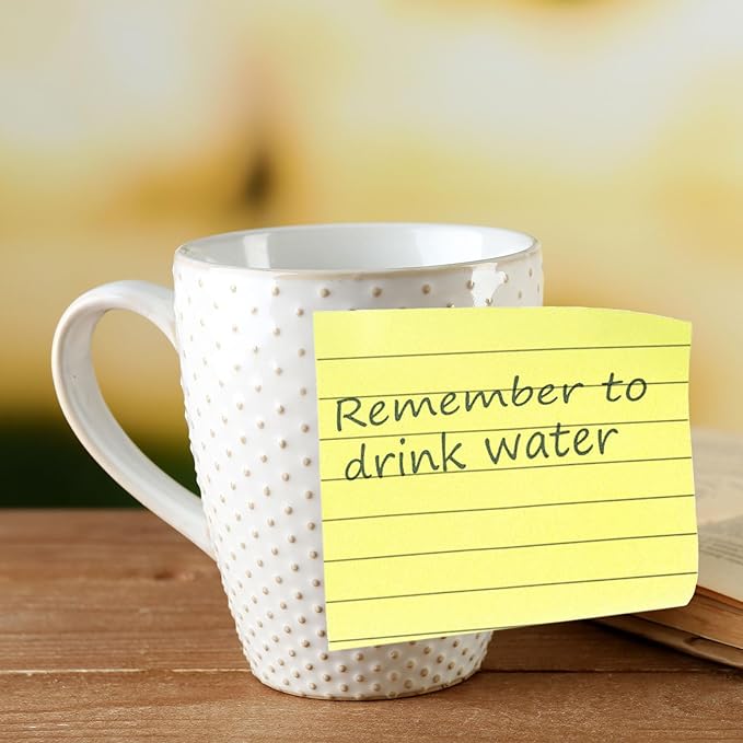 48 Pack 3840 Sheets Lined Sticky Notes 3X3 in Ruled Self Sticky Note Pads 80 Sheets/pad Colorful Sticky Notes with Lines Post Notes for Office, Home, School, Meeting-DeskLoop Office