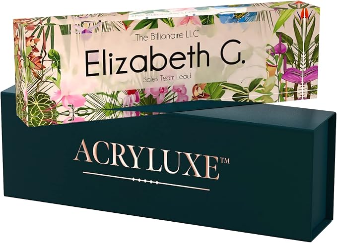 Desk Name Plate Personalized, Custom Name Plates, 2½/x8 Inches, Thick by MySignCenter