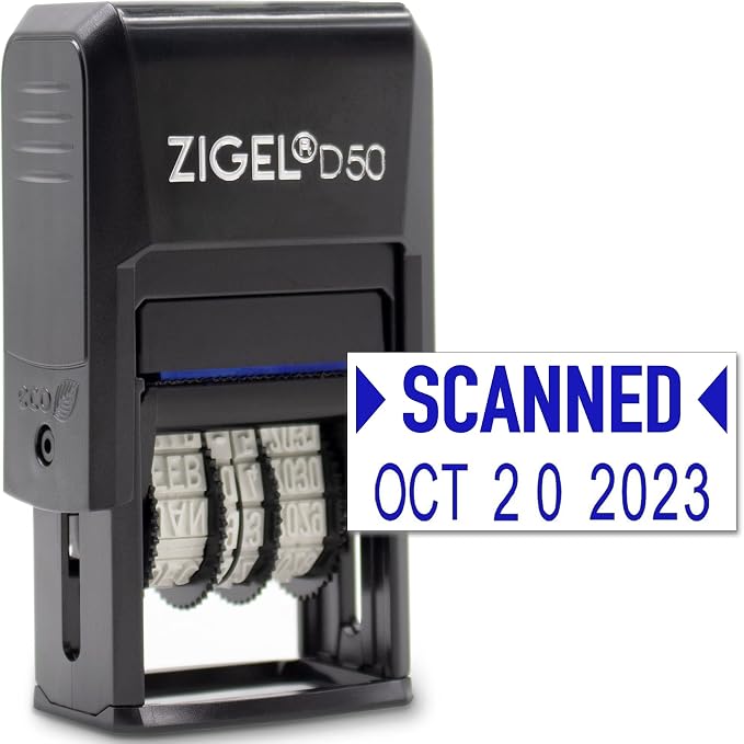 ZIGEL D50 Date Stamp with Scanned by ZIGEL