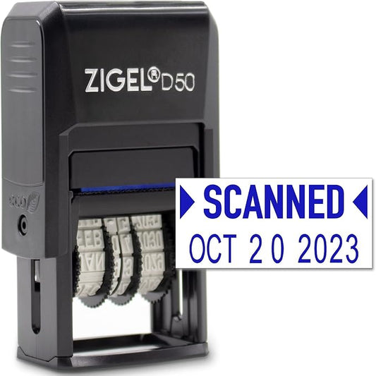 ZIGEL D50 Date Stamp with Scanned by ZIGEL
