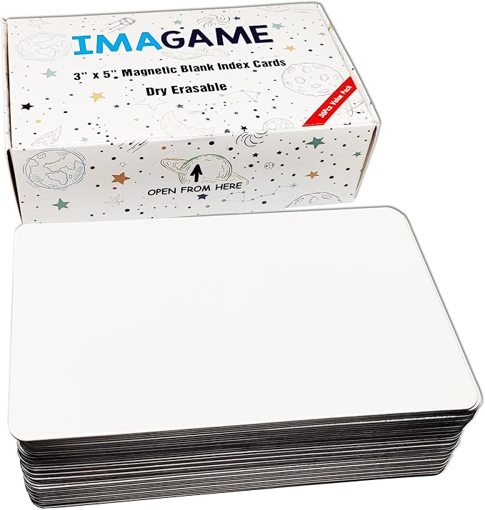 IMAGAME Dry Erase Magnets, Blank Magnetic Dry Erase Labels, Erasable Magnets - Image 3