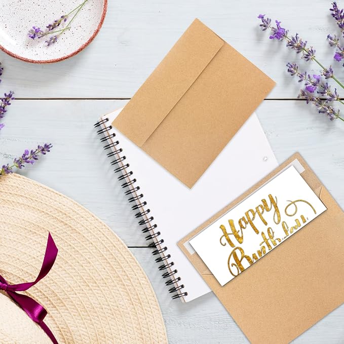 50Packs A4 Kraft Envelopes 4x 6 Inch Card Envelopes, Self Seal - Image 6