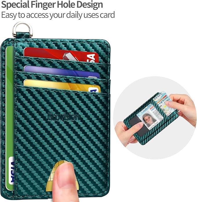 Slim Minimalist Front Pocket Wallet, RFID Blocking Credit Card Holder Wallet - Image 3