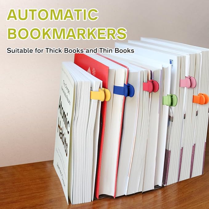 SMUK 3pcs Automatic Silicone Bookmark, Unique Bookmark Page Keeper - Image 6