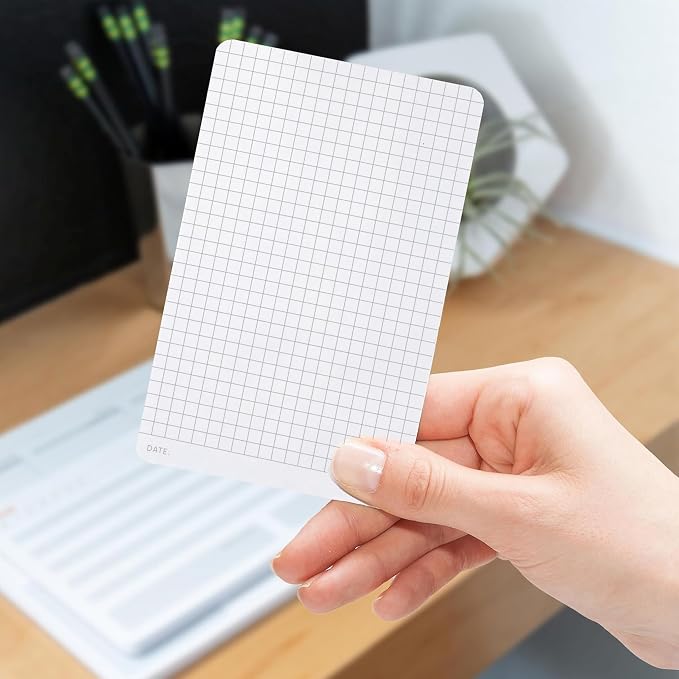 Notsu Graph Grid Small Desk Notepad 2 Pack | Minimalist Graphing Memo Note Pads - Image 5