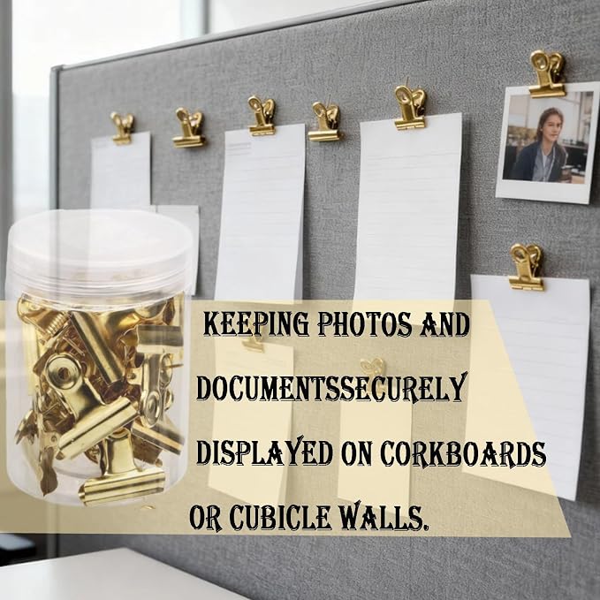 20PCS Push Pins Clips, Thumb Tacks Bulldog Clips - Image 5