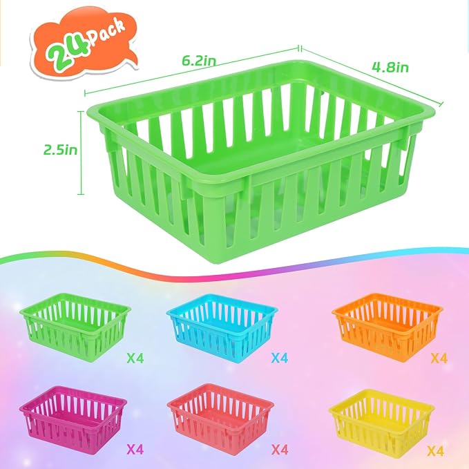 ZZYFGH 24 PCS Pencil Holders, Pencil Baskets, Small Plastic Baskets - Image 2