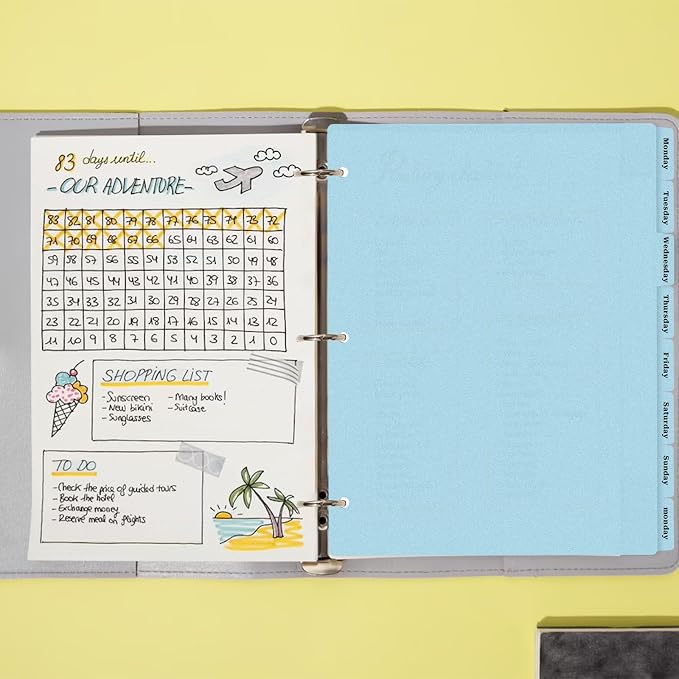 3 Ring Blue Binder Dividers - Image 7
