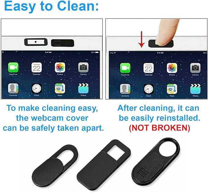 JOS California 9 Pack 0.03 inch Ultra Thin Webcam Cover Slide Camera Blocker - Image 4