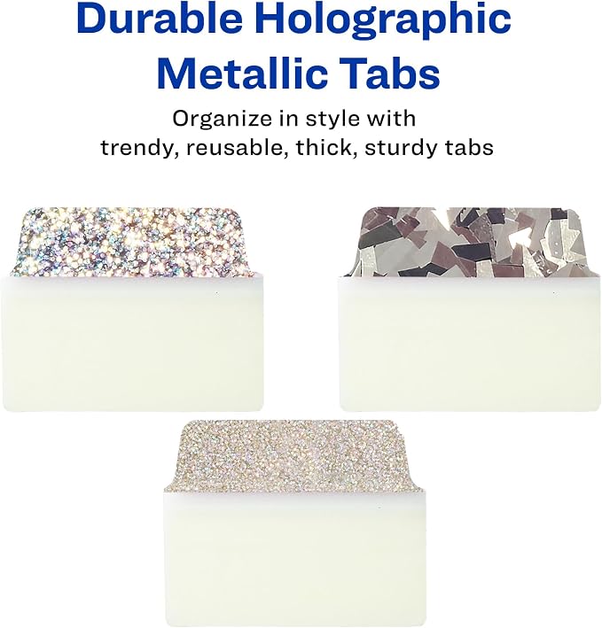 Avery Multi-Use Ultra Tabs, Holographic Iridescent Designs, 18 Repositionable - Image 2