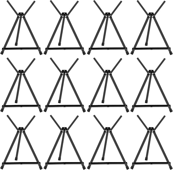 Xinnun 12 Pcs Aluminum 15'' to 21'' High Tabletop Easel Display Adjustable by Xinnun