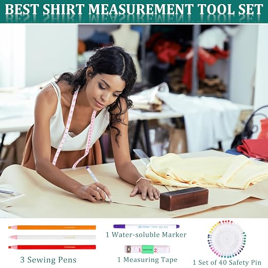 Phinus Tshirt Ruler 8P, V-Neck/Round T-Shirt Ruler Guide - Image 4