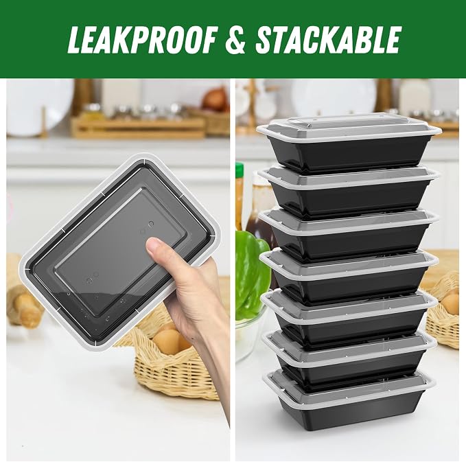 Dealusy 50 Pack 38 oz Meal Prep Containers Reusable - Image 4