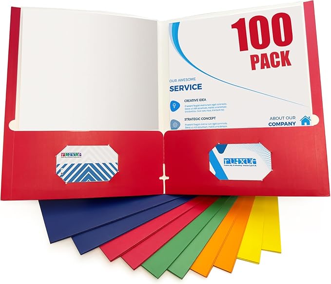 BIBRADAA® 100 Packs Color Folders by BIBRADAA