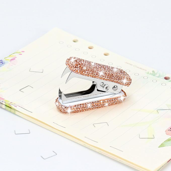 Multibey Rhinestone Staple Remover, Handmade Bling Crystal Cute Staple Remover - Image 4