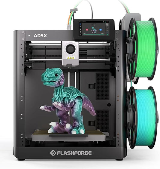 FLASHFORGE AD5X Multi-Material 3D Printer 4-Color Printing, 600mm/s Speed 1-Click Print with DIY IFS Creations, Full-Auto Calibration & Filament Backup, AD5X- Multi-Color Productivity Booster-DeskLoop Office