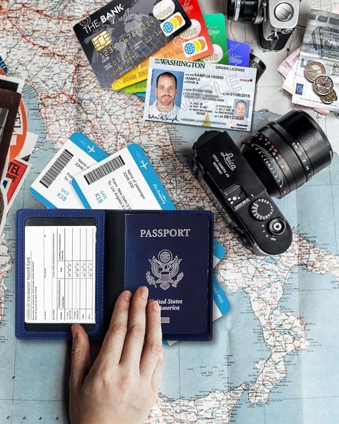 Sizobi Passport Holder for Travel Men, RFID Blocking Passport Covers Case - Image 5