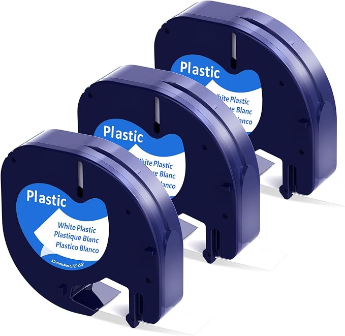 3 Pack 91331 White Plastic Label Compatible by LabelKINGDOM