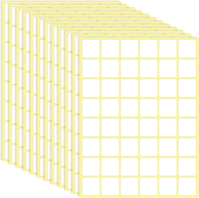 1440 Pcs Blank Date Labels 1" X 1" Labels Stickers by Sliverdew