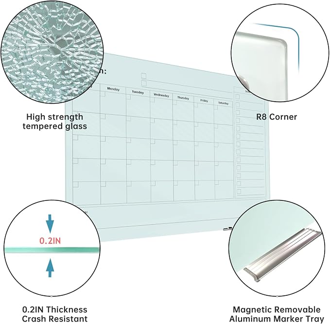 Magnetic Glass Whiteboard - Image 2