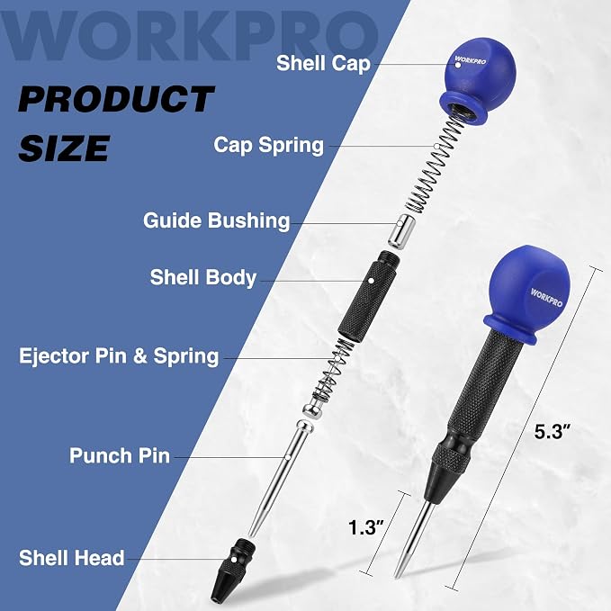 WORKPRO 5" Automatic Center Punch - Image 2