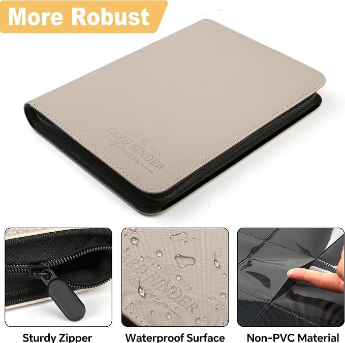 9 Pockets Card Binder, Premium Zip Trading Card Binder, 540 Double Sided Pocket - Image 3
