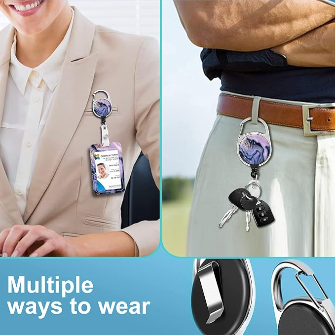 Badge Lanyard, Retractable Badge Holder - Image 4