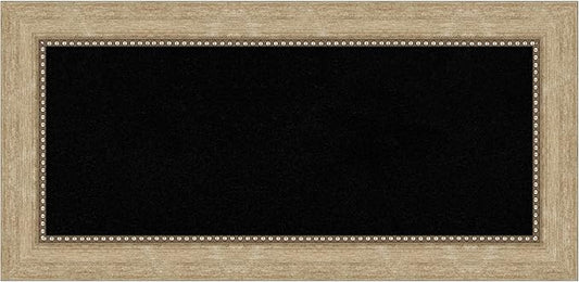 Amanti Art Black Cork Board for Wall, 17x35 Vision Board with Gold Frame, Medium Corkboard Office Decor for Home Organization, Casual Corkboard Pinboard to Display Items for Home Organization in-DeskLoop Office